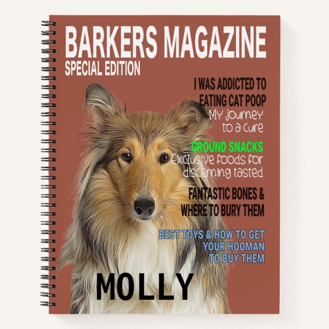 Cuaderno Cubierta de Collie Parody Magazine (Anverso)