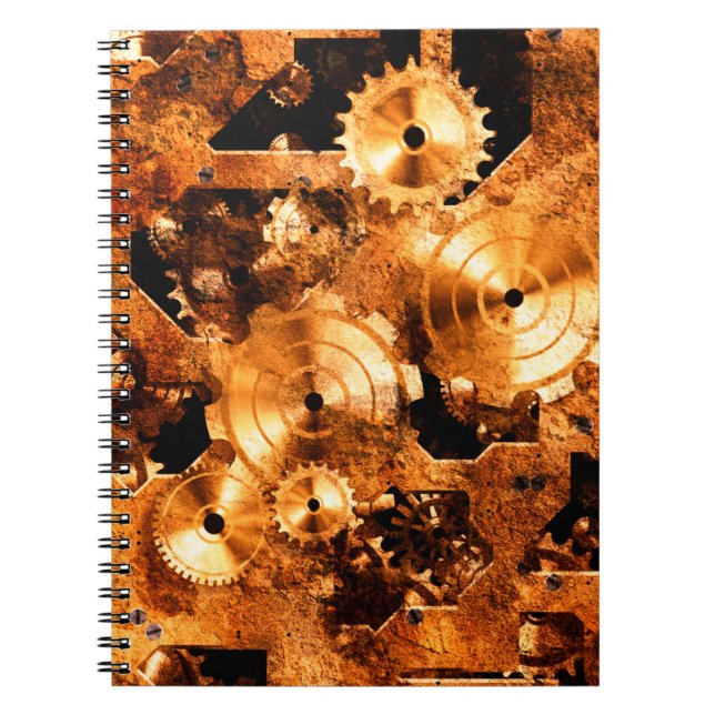 Cuaderno Cubierta de enganche de remolque Steampunk (Frente)