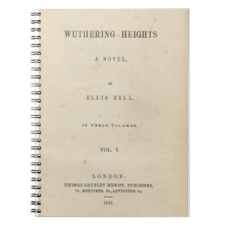 Cuaderno Cubierta de libro de la original 1847 de Cumbres