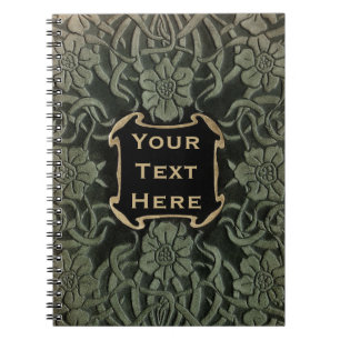 Cuaderno Cubierta de libro viejo decorativa: Diseño floral