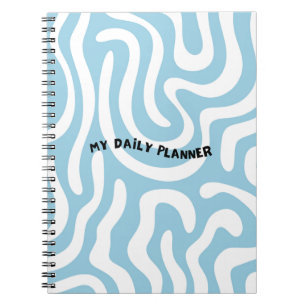 Cuaderno Cubierta de "Mi planificador diario" con ondas abs