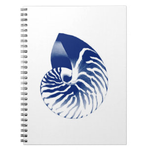 Cuaderno Cubierta de Nautilus - azul marino y blanco