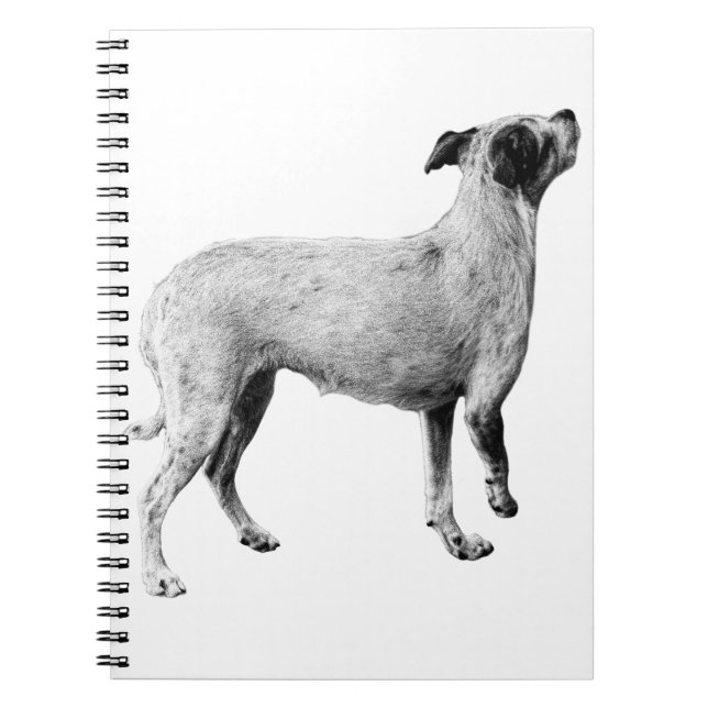 Cuaderno "cubierta de teléfono de perro" "funda mono suave" (Frente)