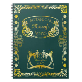 Cuaderno Cubierta del libro Art Nouveau Motifs botánicos Go