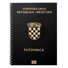 Cuaderno Cubierta del pasaporte de Croacia