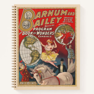 Cuaderno Cubierta Del Programa Barnum Y Bailey Vintage