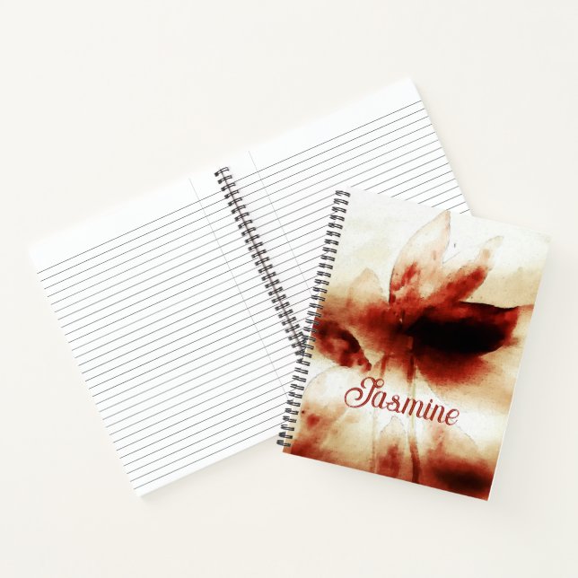 Cuaderno Cubierta dorada del follaje botánico (Interior)