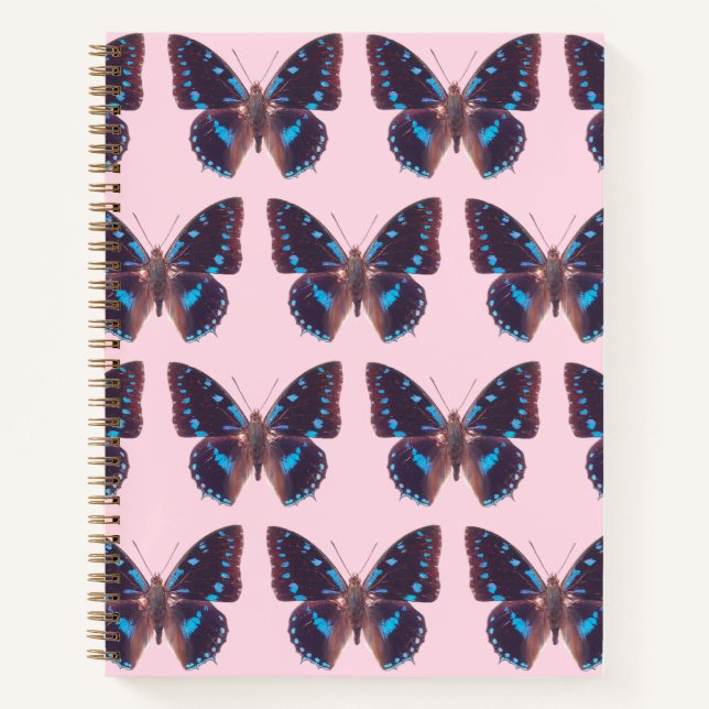 Cuaderno Cubierta dura de mariposa de cola cruda azul (Anverso)