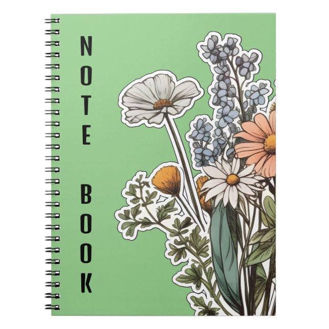 Cuaderno Cubierta floral (Frente)