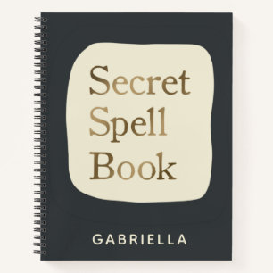Cuaderno Cubierta Grimoire de ortografía secreta personali