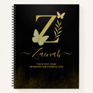 Cuaderno Cubierta para portátiles con mariposa Z de carta d