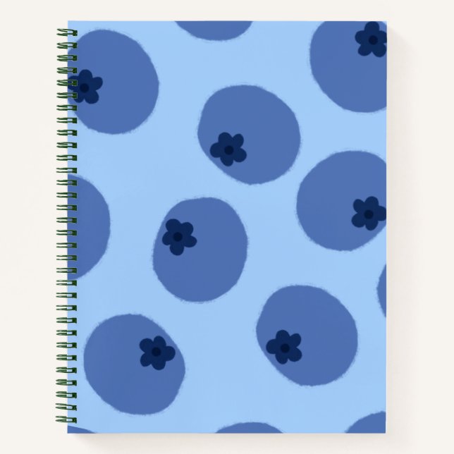 Cuaderno Cubierta para portátiles salvajes Blueberry - Títu (Anverso)