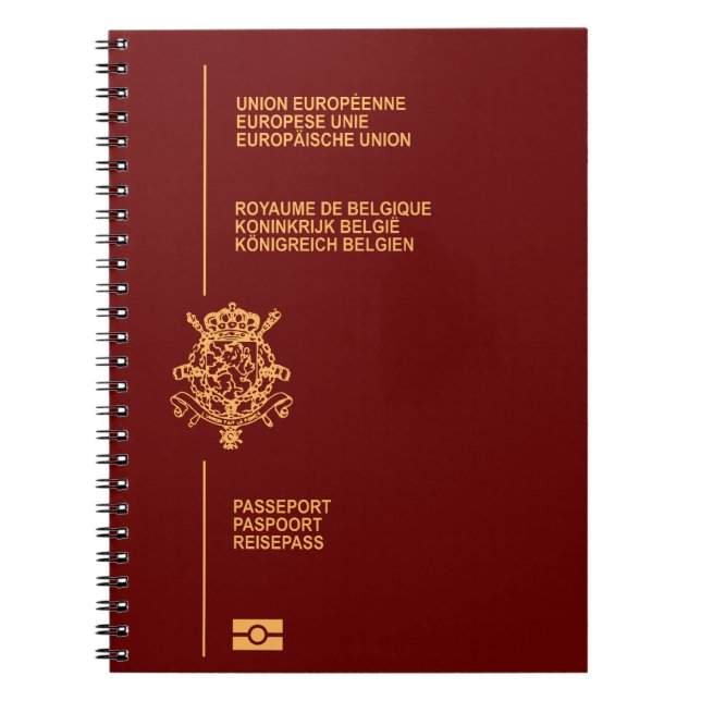 Cuaderno Cubierta pasaporte Belgica (Frente)