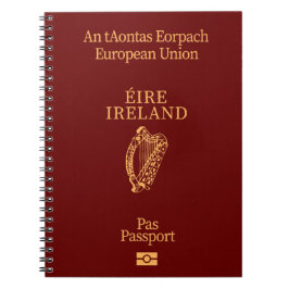 Cuaderno Cubierta pasaporte Irlanda