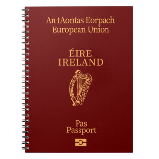 Cuaderno Cubierta pasaporte Irlanda