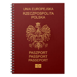 Cuaderno Cubierta pasaporte Polonia