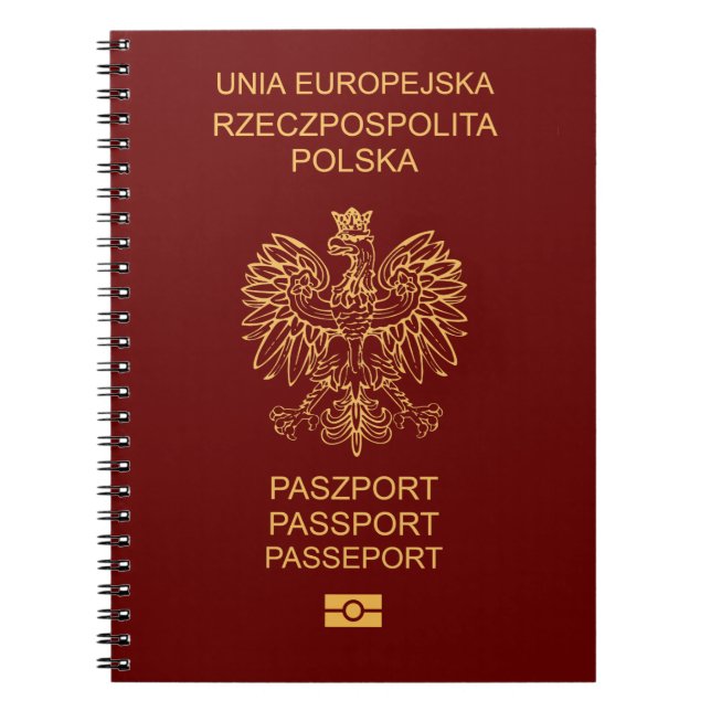 Cuaderno Cubierta pasaporte Polonia (Frente)