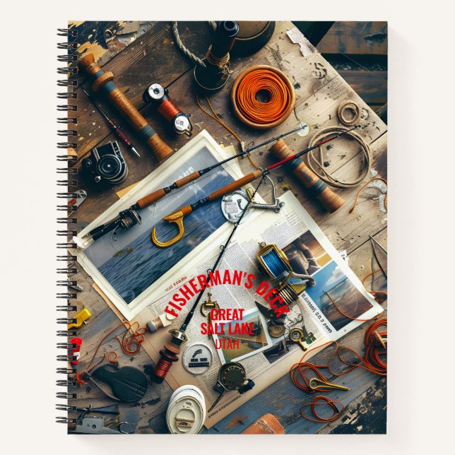 Cuaderno Cubierta personalizada de pescador (Anverso)