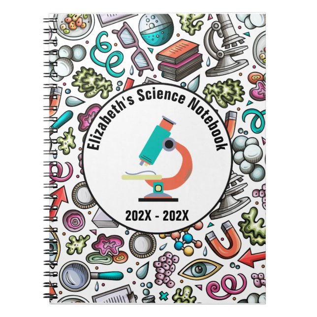 Cuaderno Cubierta personalizada para portátiles de ciencia  (Frente)