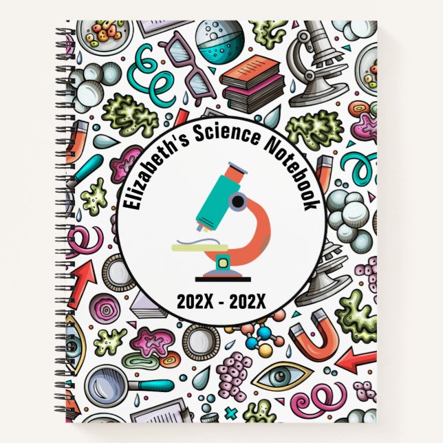 Cuaderno Cubierta personalizada para portátiles de ciencia  (Anverso)