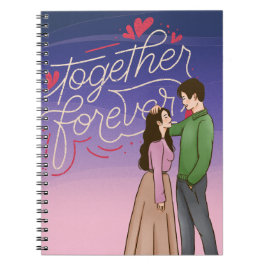 Cuaderno Cubierta romántica para portátiles con pareja de K