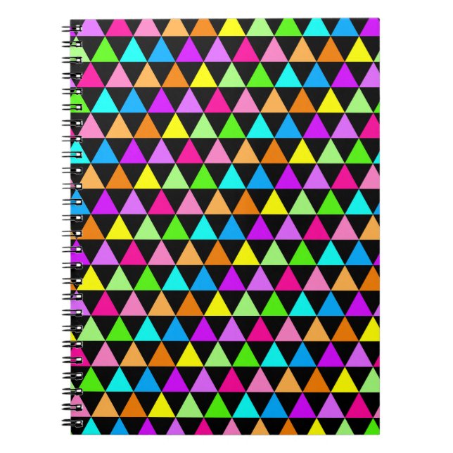 Cuaderno Cubierta Triángulos Colores Neón Brillant (Frente)