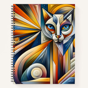 Cuaderno Cubism Cat Design Bullet Line Notebook