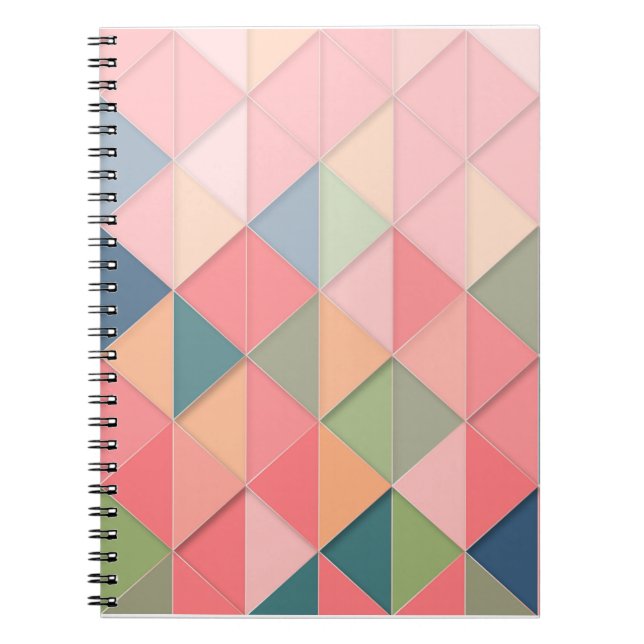 Cuaderno CUBISMO EN tonos pastel GEOMÉTRICO - AGREGAR MONOG (Frente)