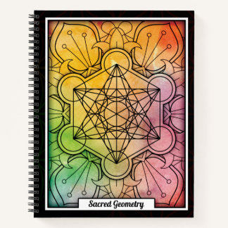 Cuaderno Cubo de Metatrón de Geometría Sagrada Personalizad