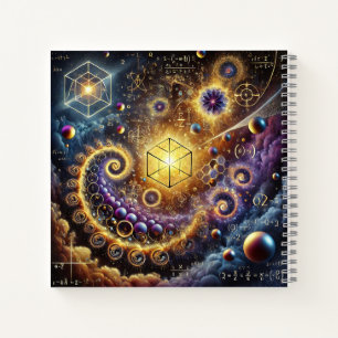 Cuaderno Cubos Brillantes, Espirales y Ecuaciones Diseño