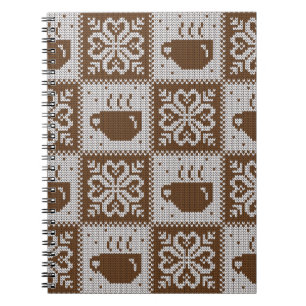 Cuaderno Cubos de invierno de punto: patrón de bebidas cali