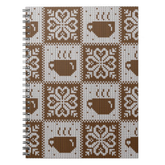 Cuaderno Cubos de invierno de punto: patrón de bebidas cali