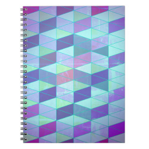 Cuaderno Cubos en triángulos patrón geométrico