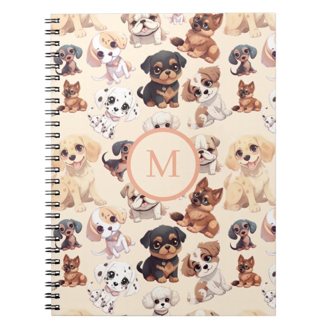 Cuaderno Cuchilla de perro con cachorro (Frente)
