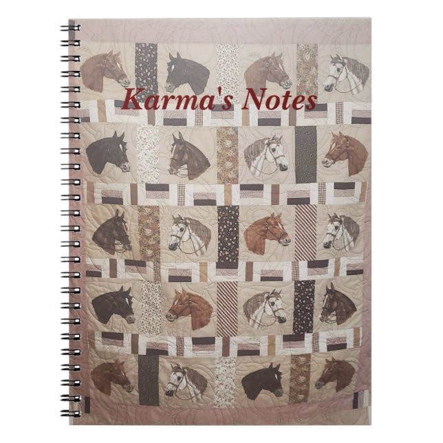 Cuaderno Cuchillo de caballo con texto (Frente)