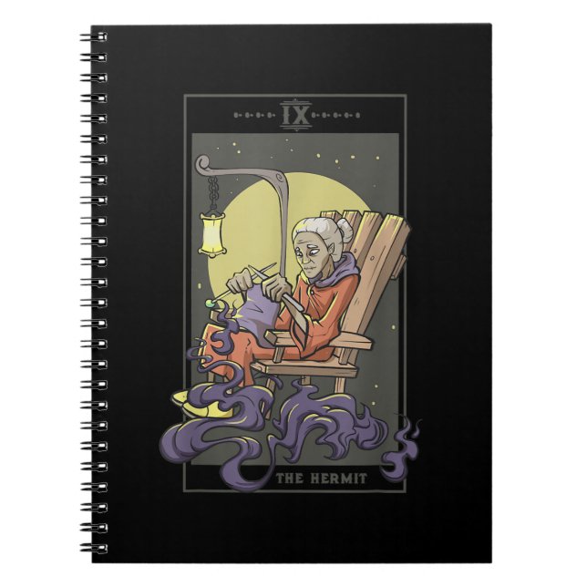 Cuaderno Cuchillo de croqueta de la tarjeta de tarot de cos (Frente)