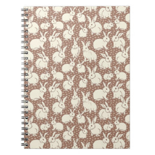 Cuaderno Cuddly Bunny Rabbits Bonanza - Mocha Mousse. 