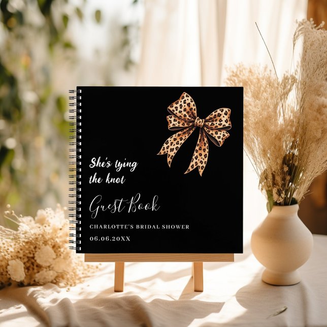 Cuaderno Cuello de arco de leopardo negro con ducha de novi (Subido por el creador)