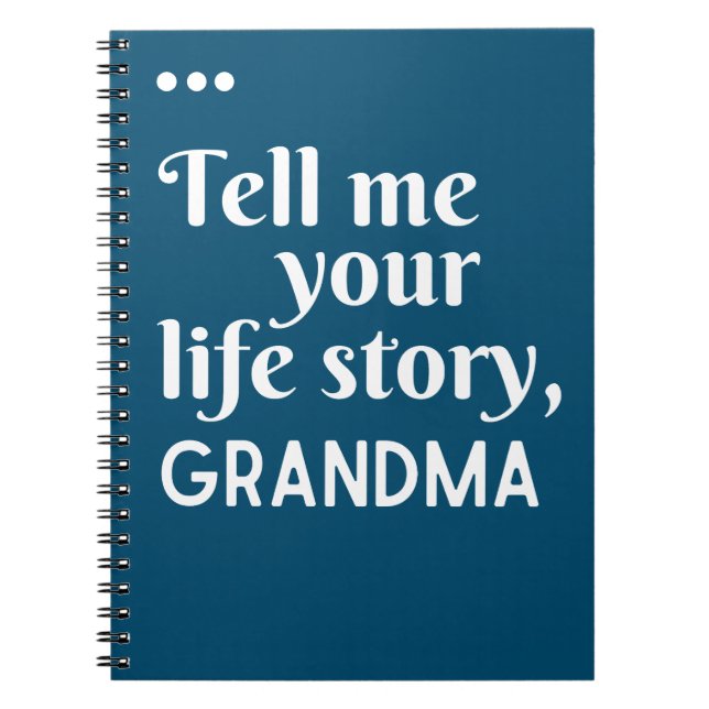Cuaderno Cuéntame tu historia de vida regalo de abuela (Frente)