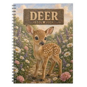 Cuaderno Cuento de bebé animal de vivero ciervo lindo