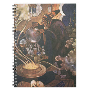 Cuaderno Cuento de Hadas Antiguo, Aladín y la Lámpara Mágic