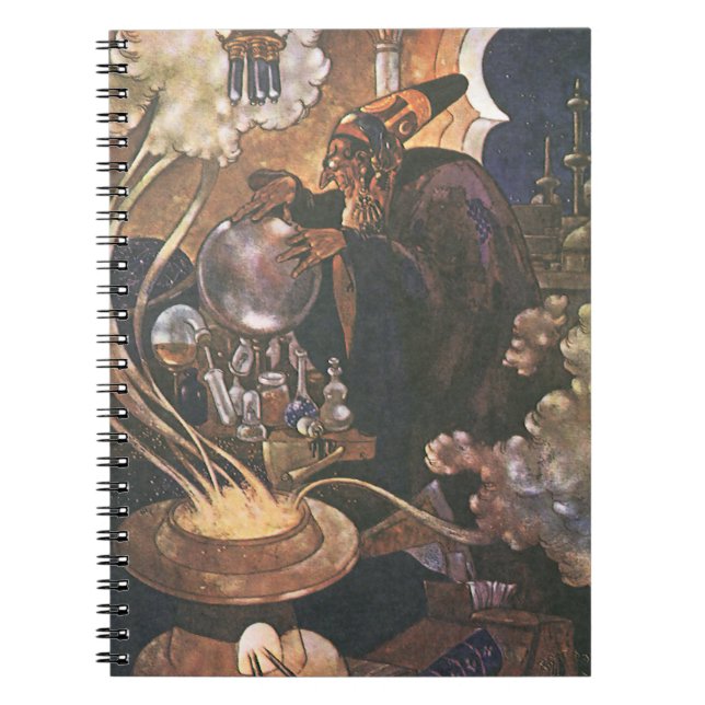 Cuaderno Cuento de Hadas Antiguo, Aladín y la Lámpara Mágic (Frente)