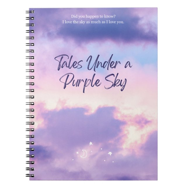 Cuaderno Cuentos bajo un cielo morado (Frente)