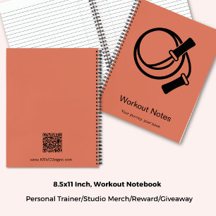 Cuaderno Cuerda de Saltar Naranja Negra Motto Fitness Ejerc