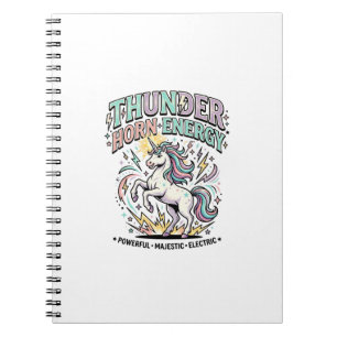 Cuaderno Cuerno de trueno de unicornio Energía Producto est
