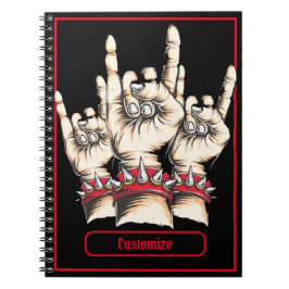 Cuaderno Cuernos negros personalizados hacia arriba