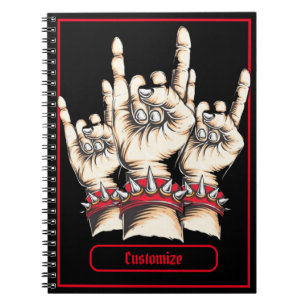 Cuaderno Cuernos negros personalizados hacia arriba
