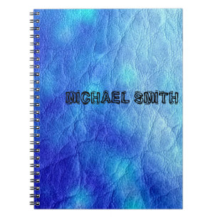 Cuaderno Cuero azul