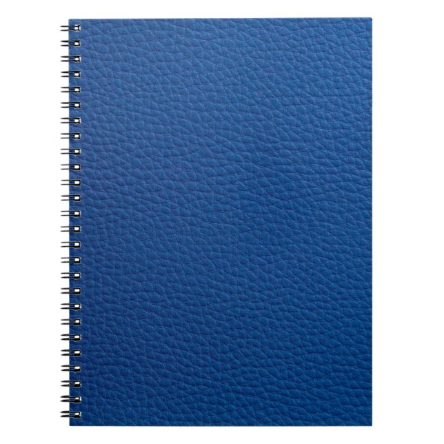 Cuaderno Cuero azul suave artificial. Textura de cuero fals (Frente)