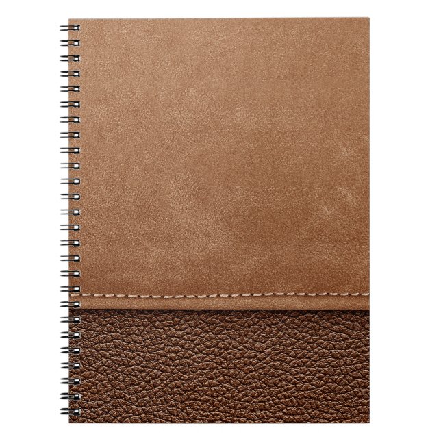 Cuaderno Cuero con título: gris, fondo negro. (Frente)